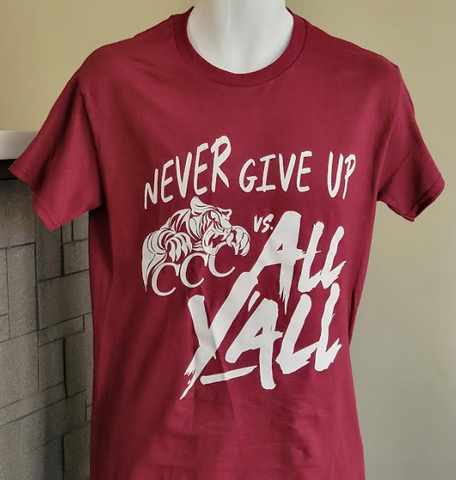 CCC VS. ALL Y'ALL S/S Maroon Tee