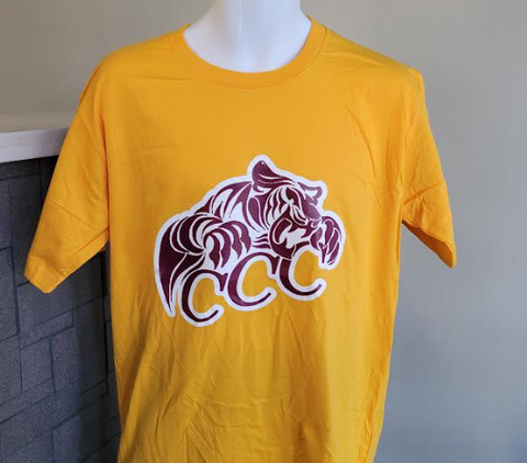 Adult Tee S/S Tiger Logo Gold
