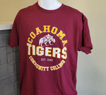 Coahoma Tigers Adult Tee Maroon w/Gold-White