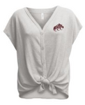 Button Front Tied Top